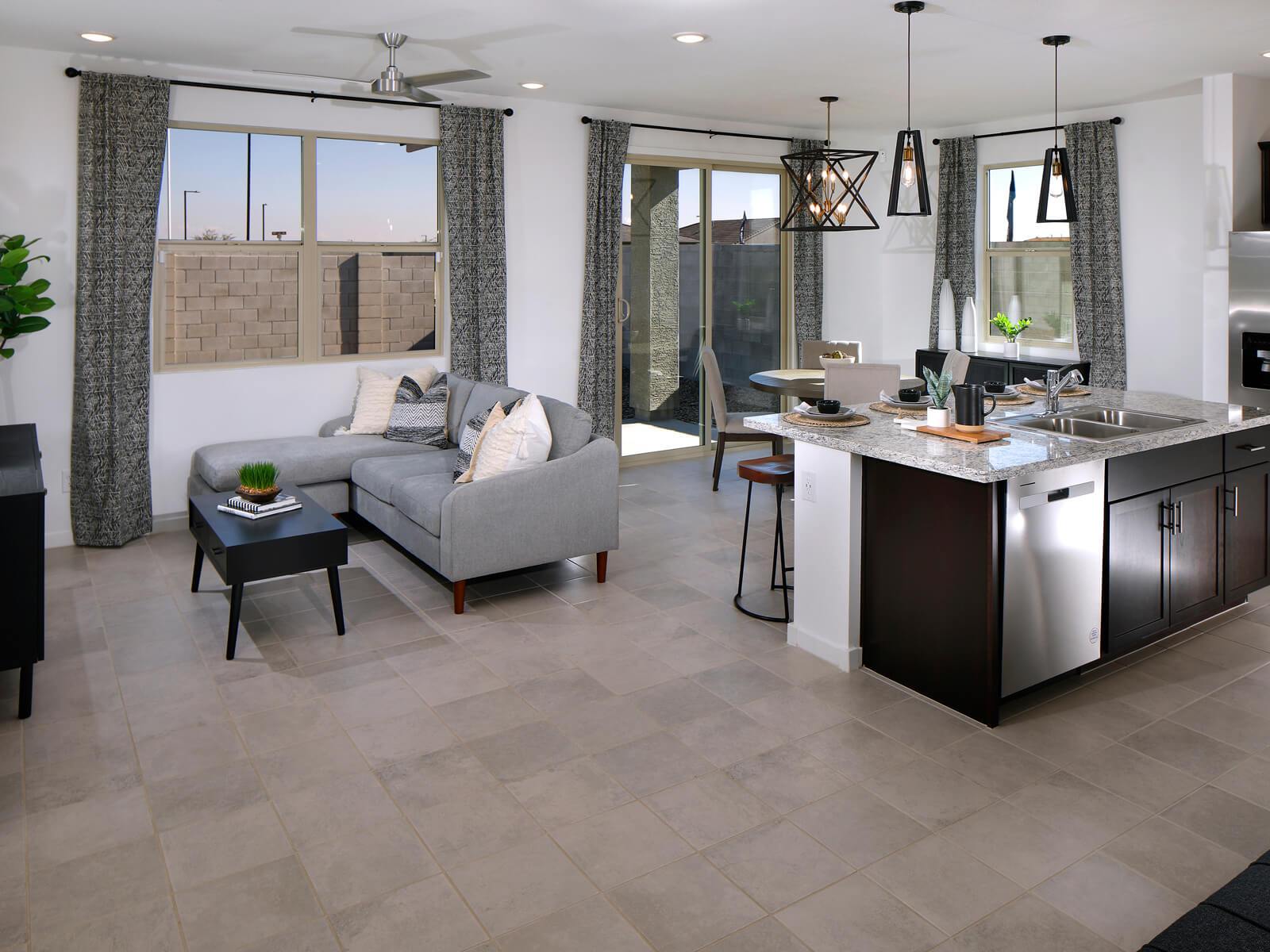 Great Room in the Enzo Floorplan at Paloma Creek