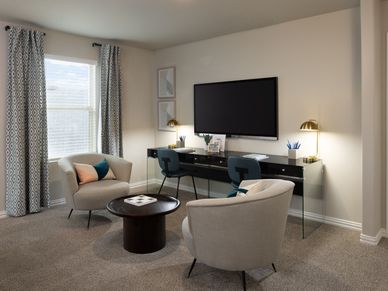 Flex space perfect for a home office or game room