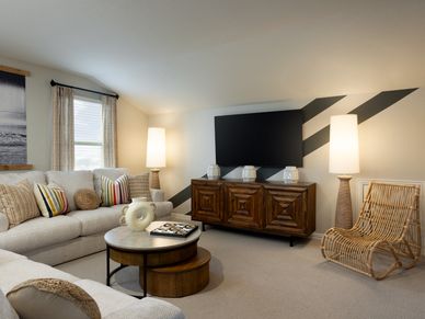 Enjoy the upstairs media room
