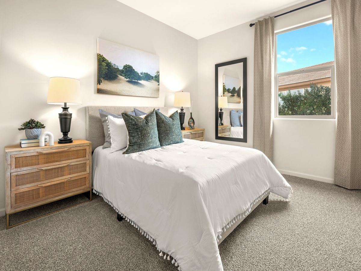 Spacious second bedroom with walk-in closet.