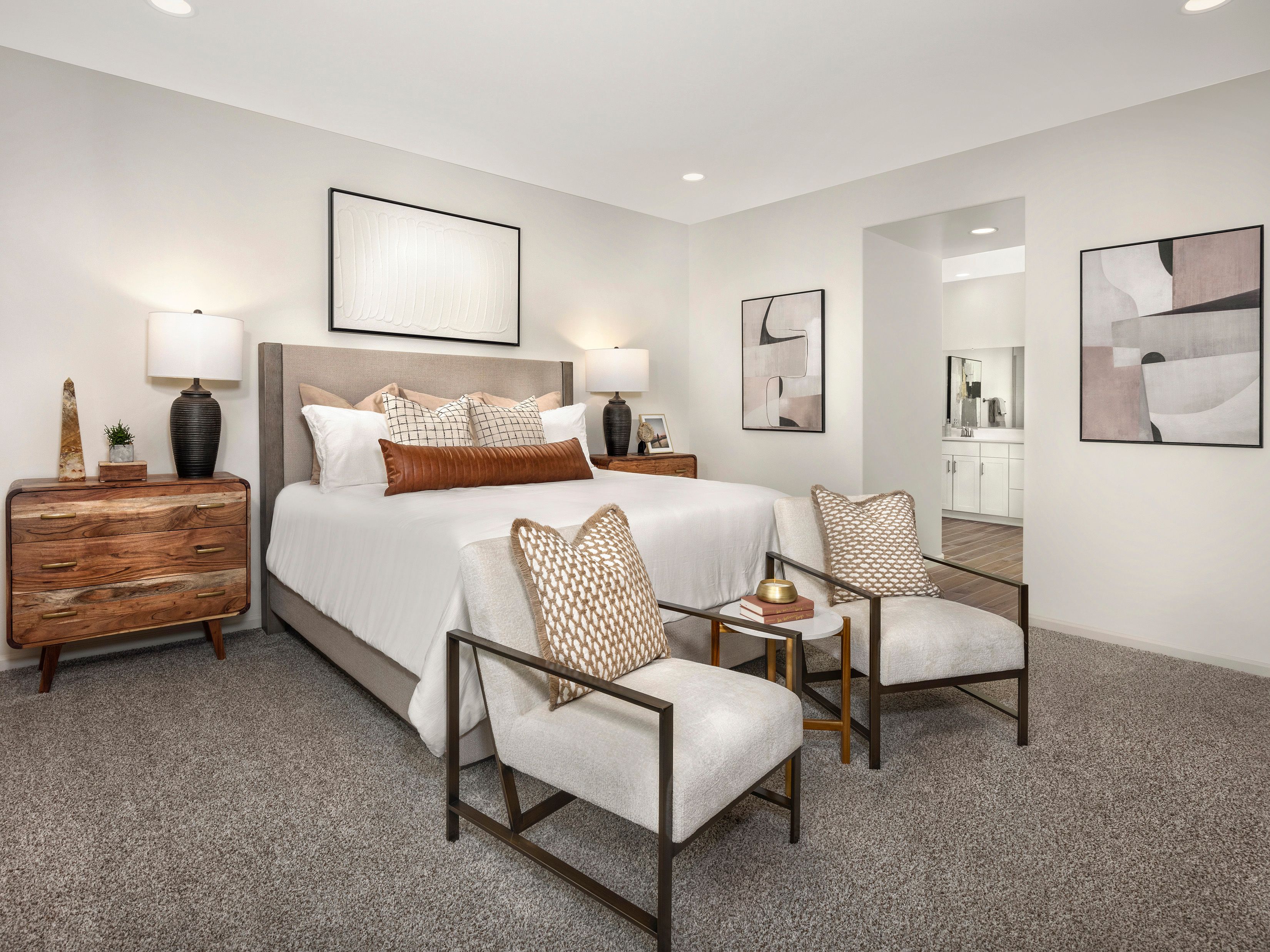 Primary suite in the Palo Verde floorplan at Arbor at Madera Highlands.