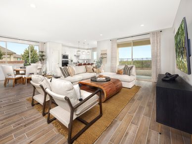 Greatroom in the Palo Verde floorplan at Arbor at Madera Highlands.