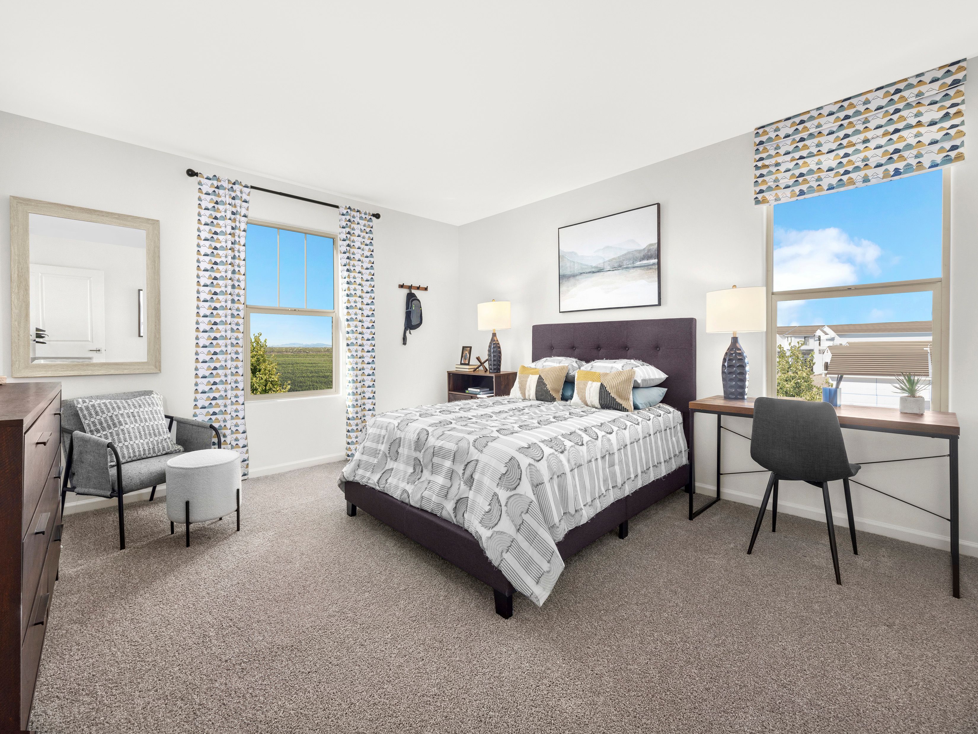Bedroom in the Grayson floorplan at Hanson Ridge.