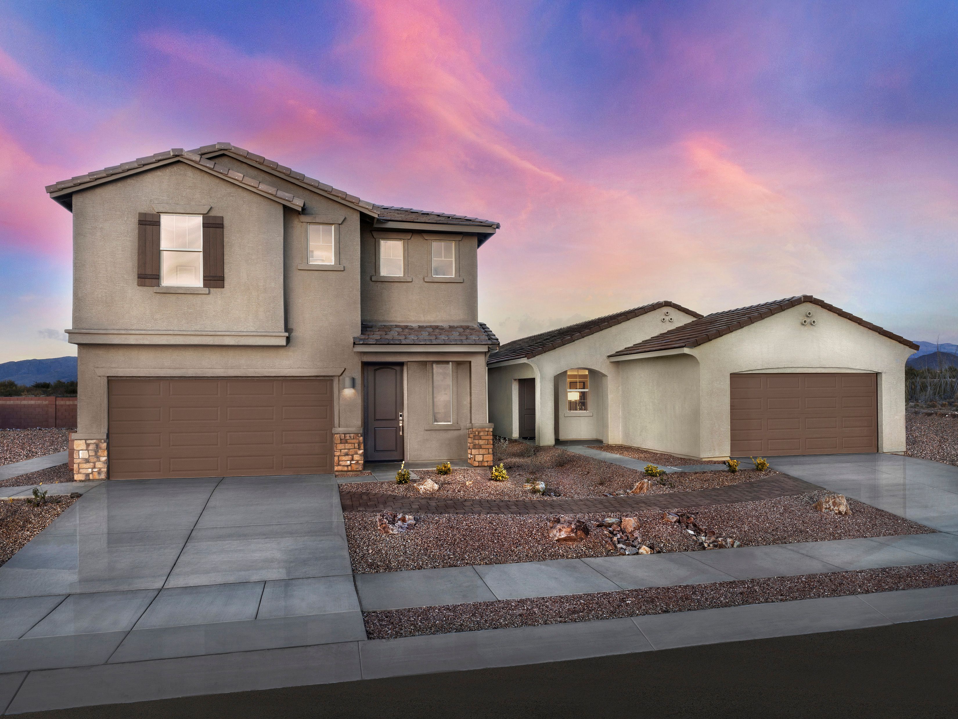 The model homes at Hanson Ridge.