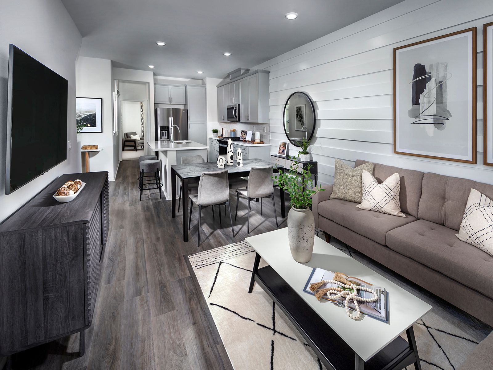 Residence 2 interior image modeled at a nearby Meritage community.