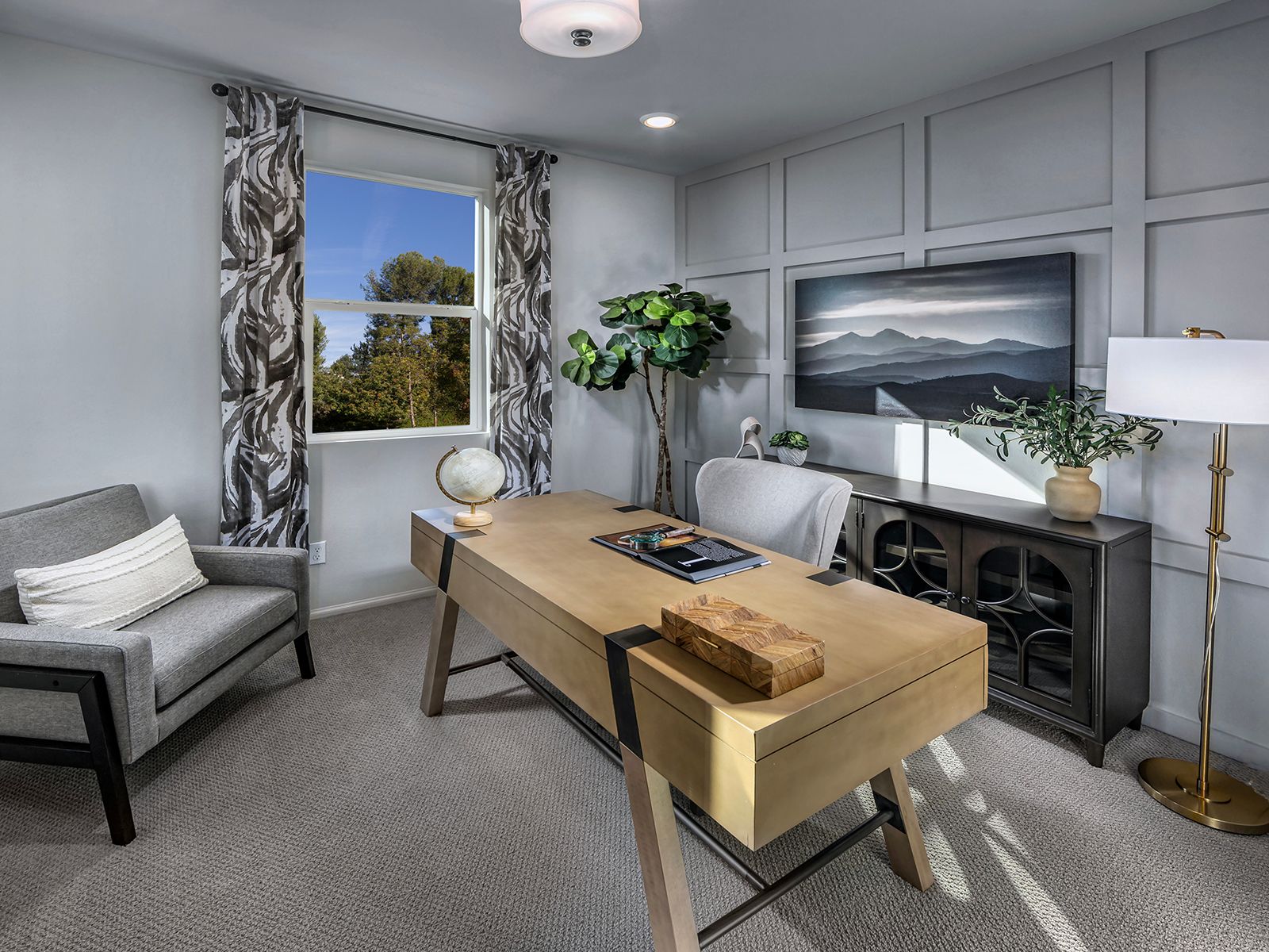 Convert the private, second-floor bedroom into a home office.