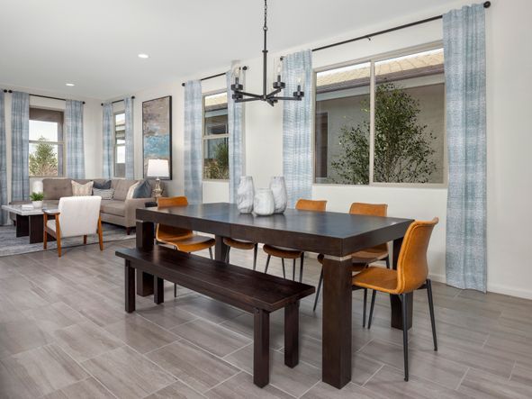 The dining room in the Grayson floorplan at Hanson Ridge.