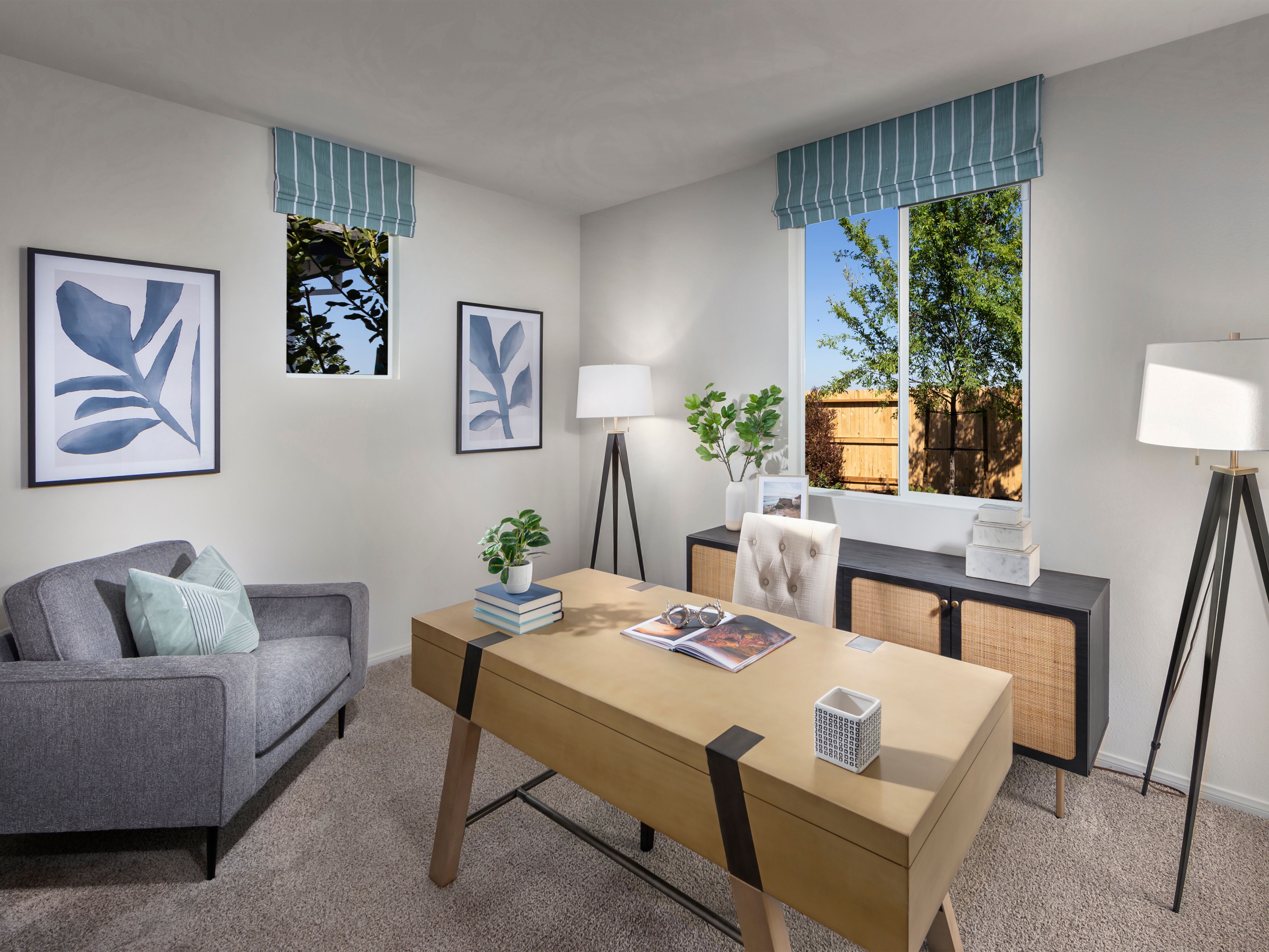 Convert the private first-floor suite to a home office.