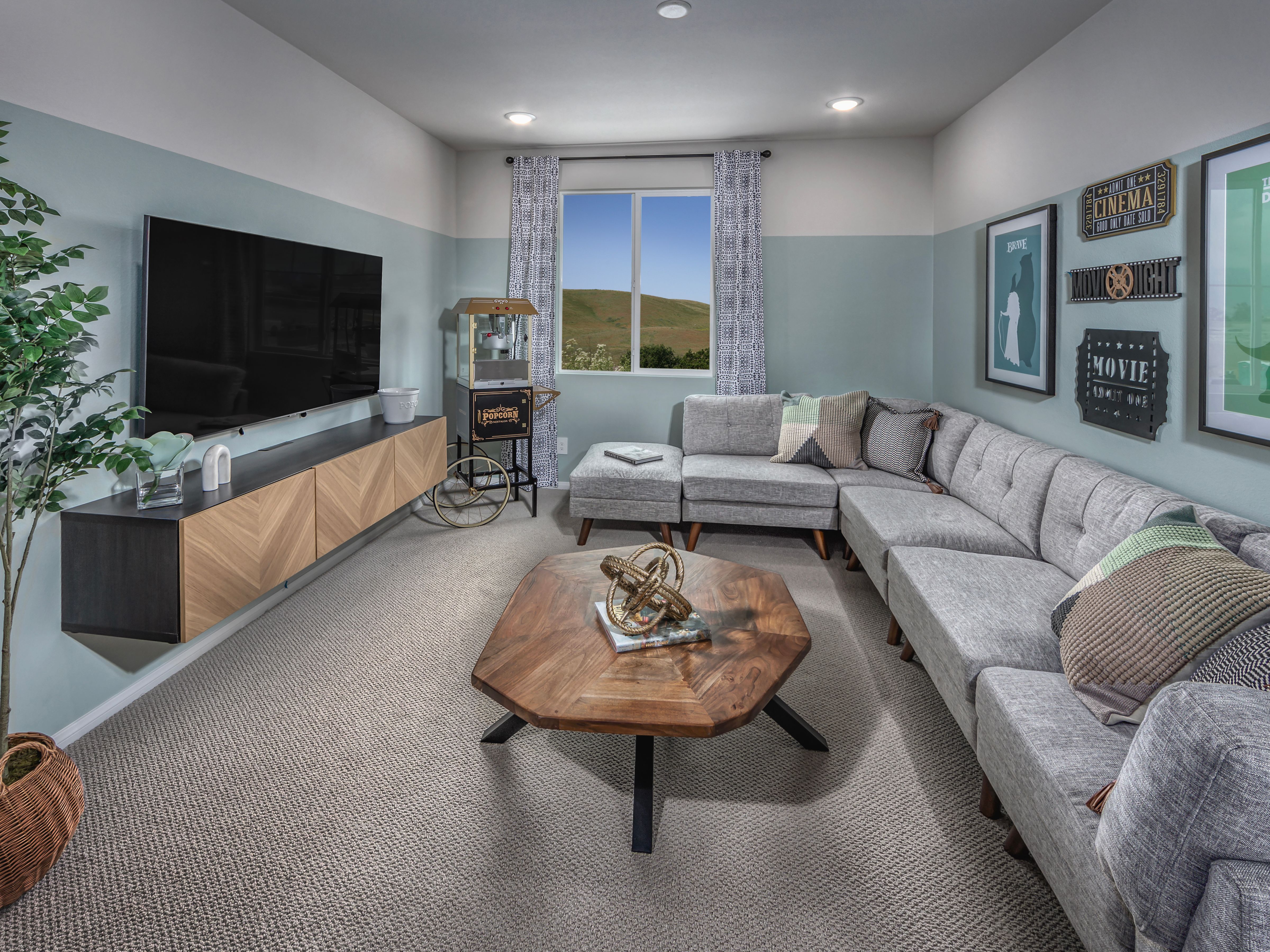 Enjoy movie or game nights in the upstairs loft.