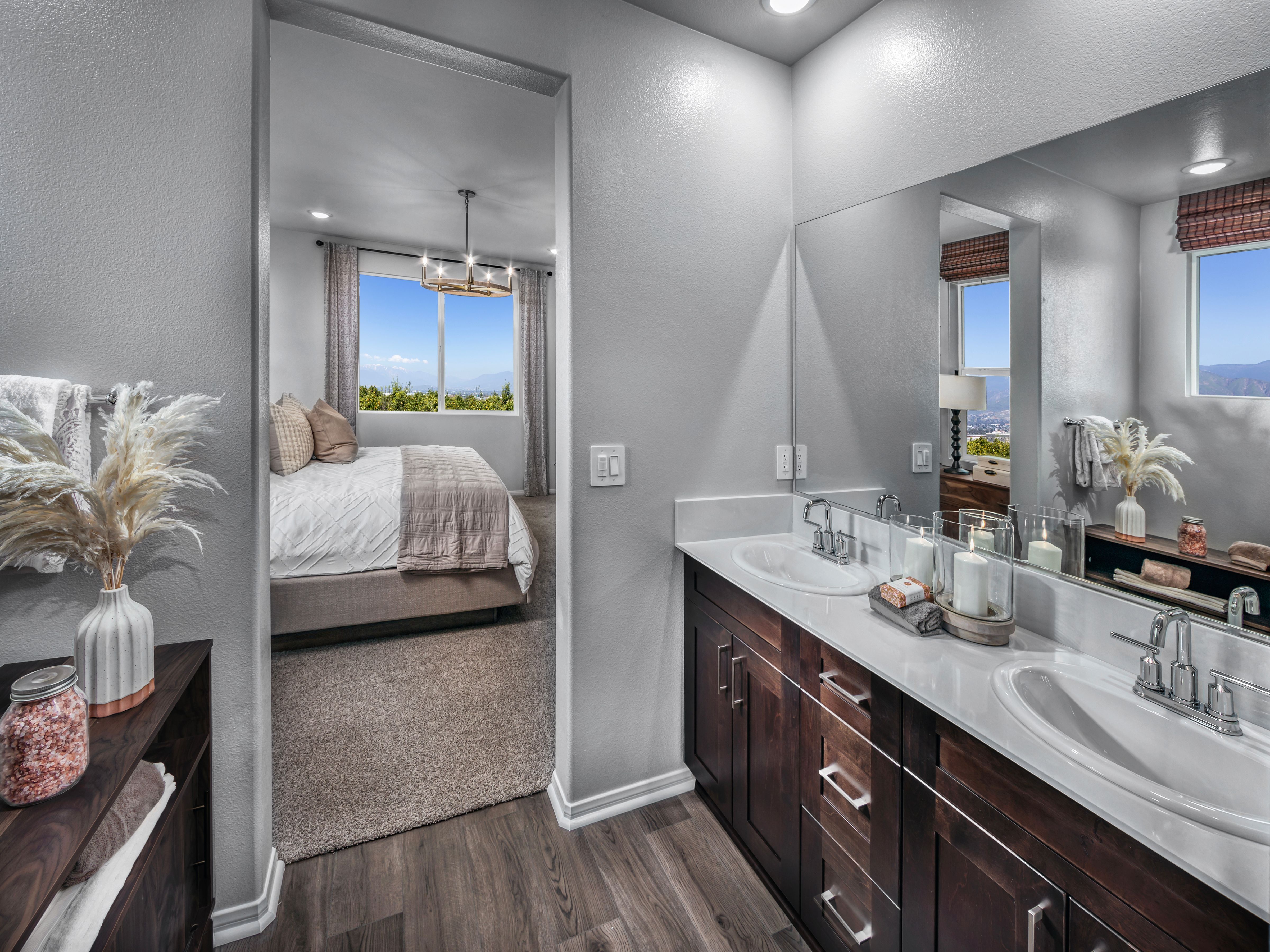 Primary bathroom in the 3528 floorplan at a Meritage Homes community in Redlands, CA.