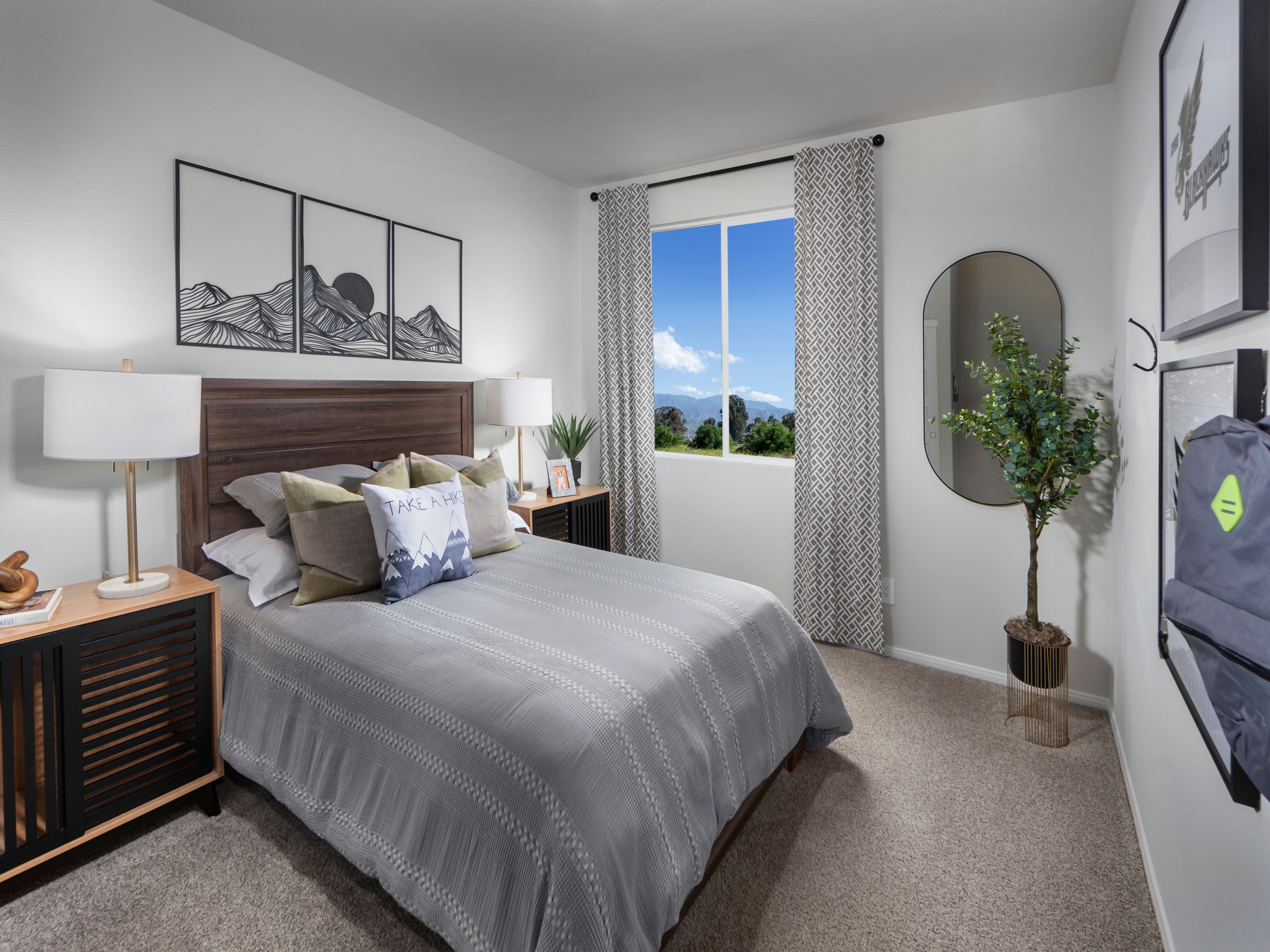 Bedroom in the 3528 floorplan at a Meritage Homes community in Redlands, CA.