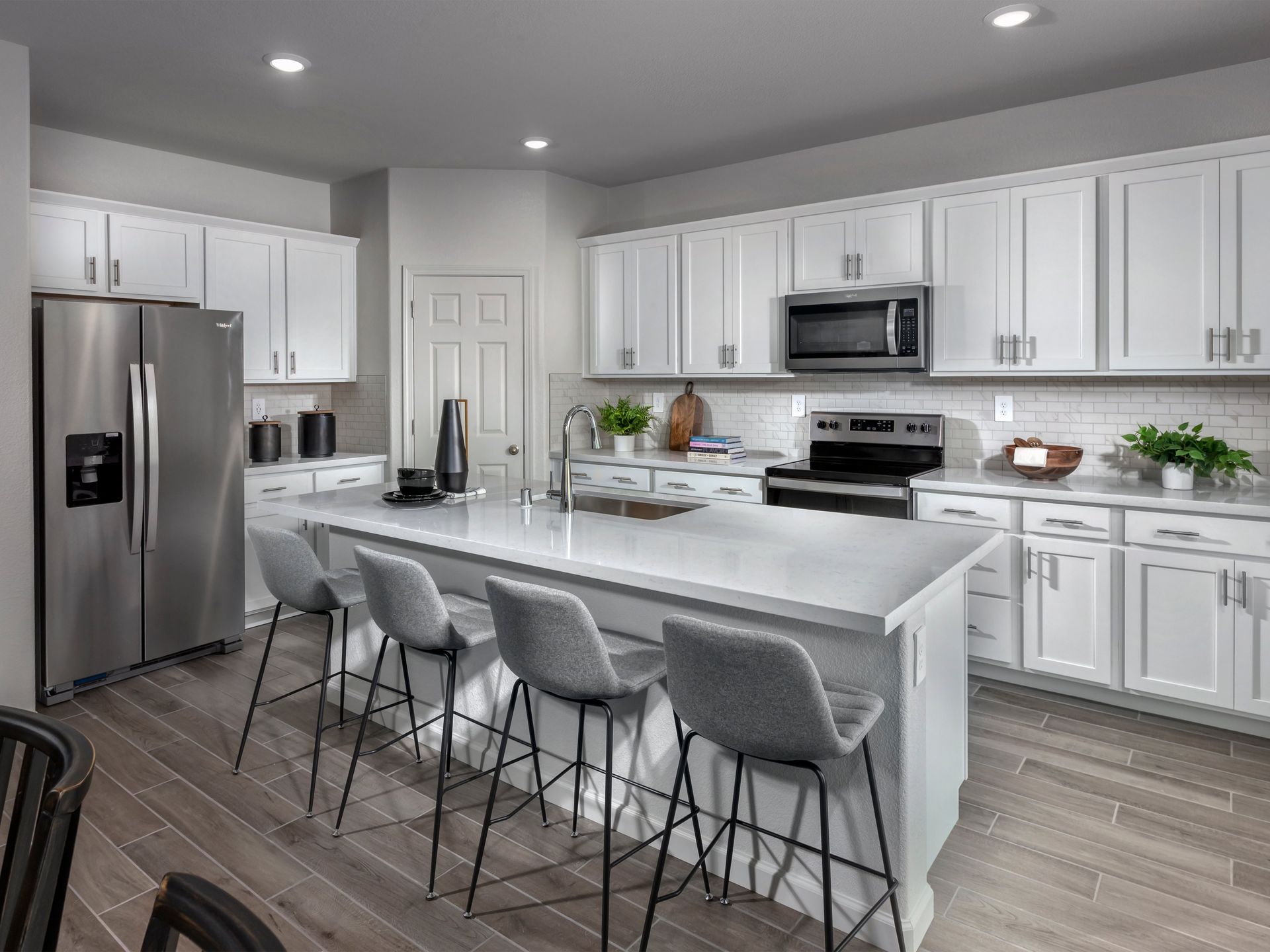 A modeled 4021 plan at a nearby Meritage Homes community