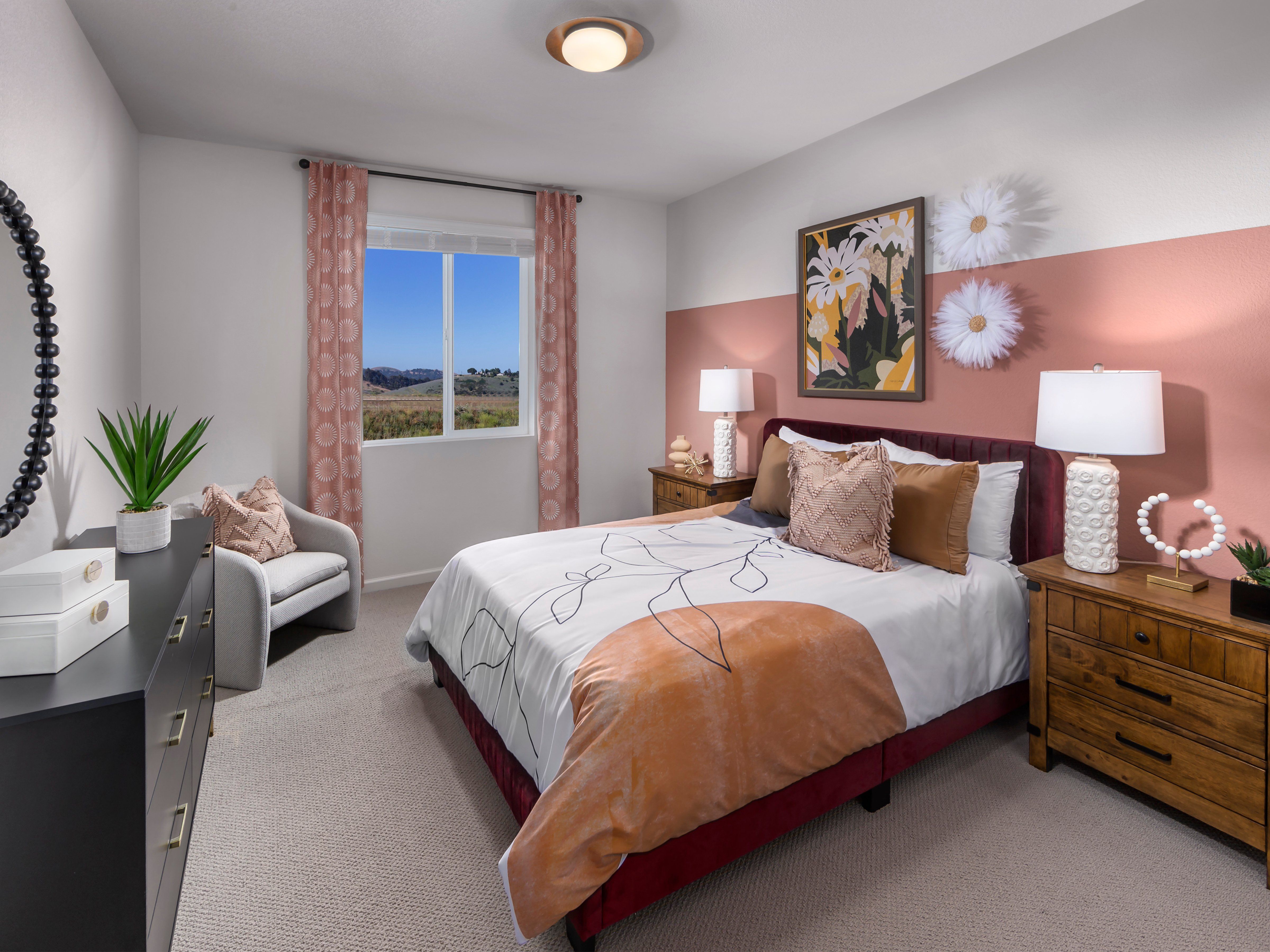 Bedroom at a Meritage Homes community in Manteca, CA.
