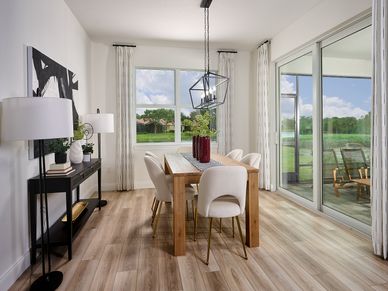 Dining room in the Emilia floorplan modeled at Azalea