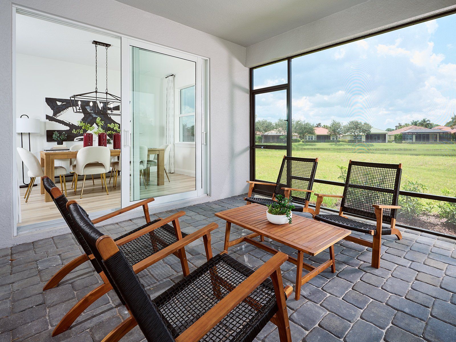 Lanai in the Emilia floorplan modeled at Azalea