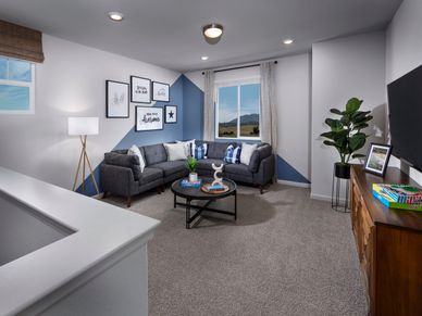 Enjoy family game nights and movie nights in the spacious loft space.
