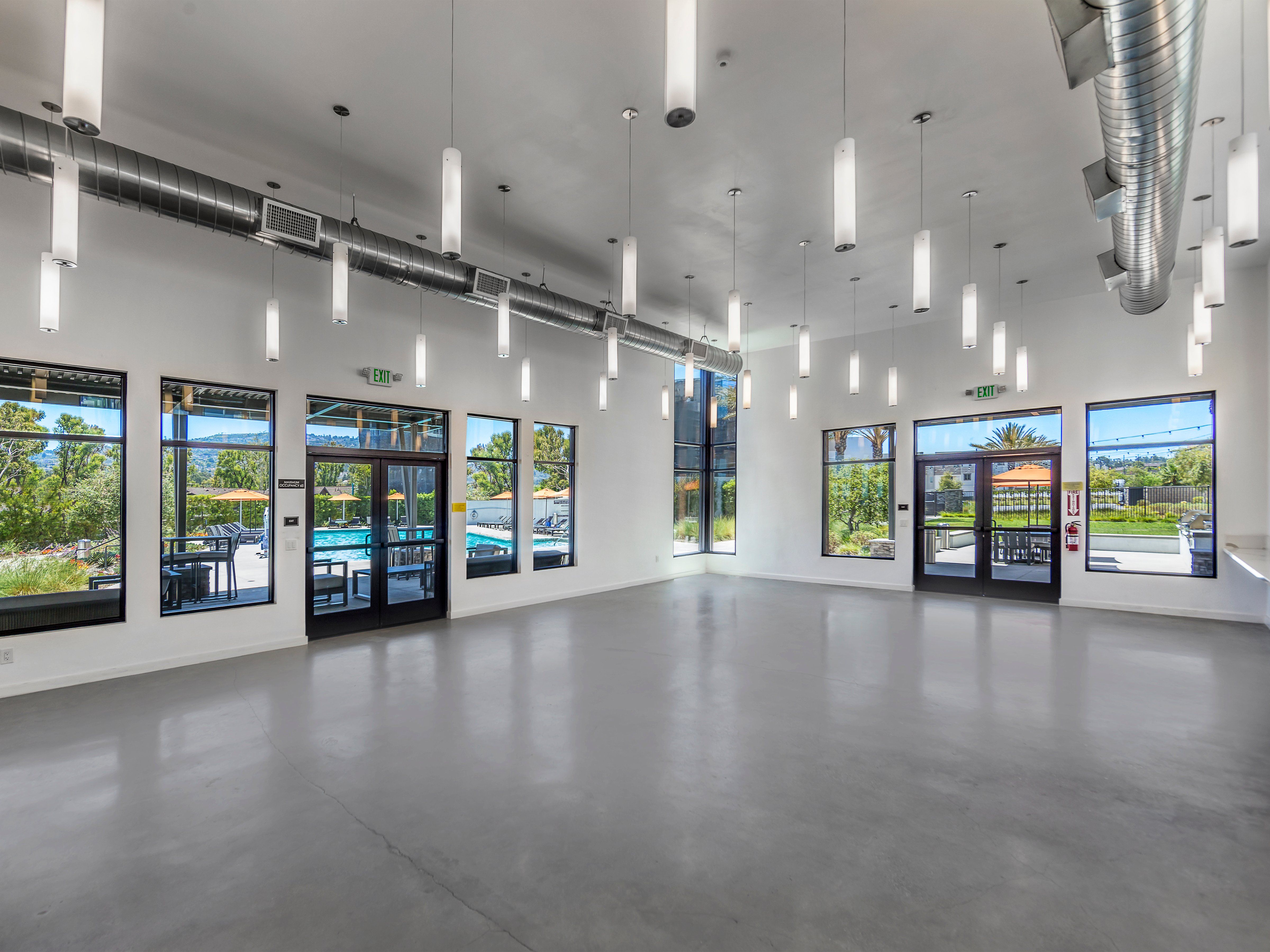 Banquet room at a Meritage Homes community in San Pedro, CA.