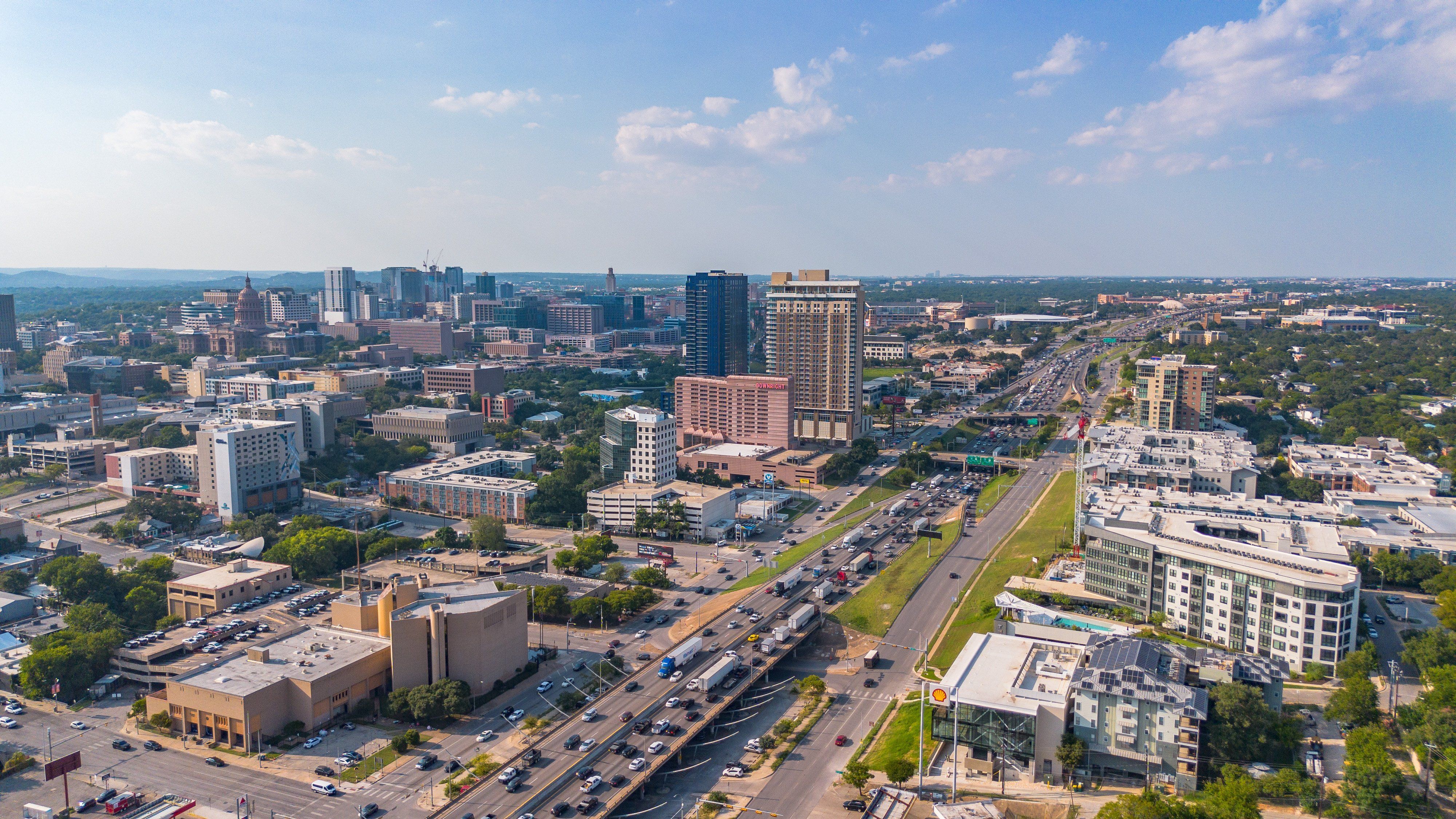 Downtown Austin is only about 15 miles away.