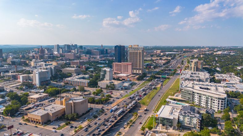 Downtown Austin is only about 15 miles away.