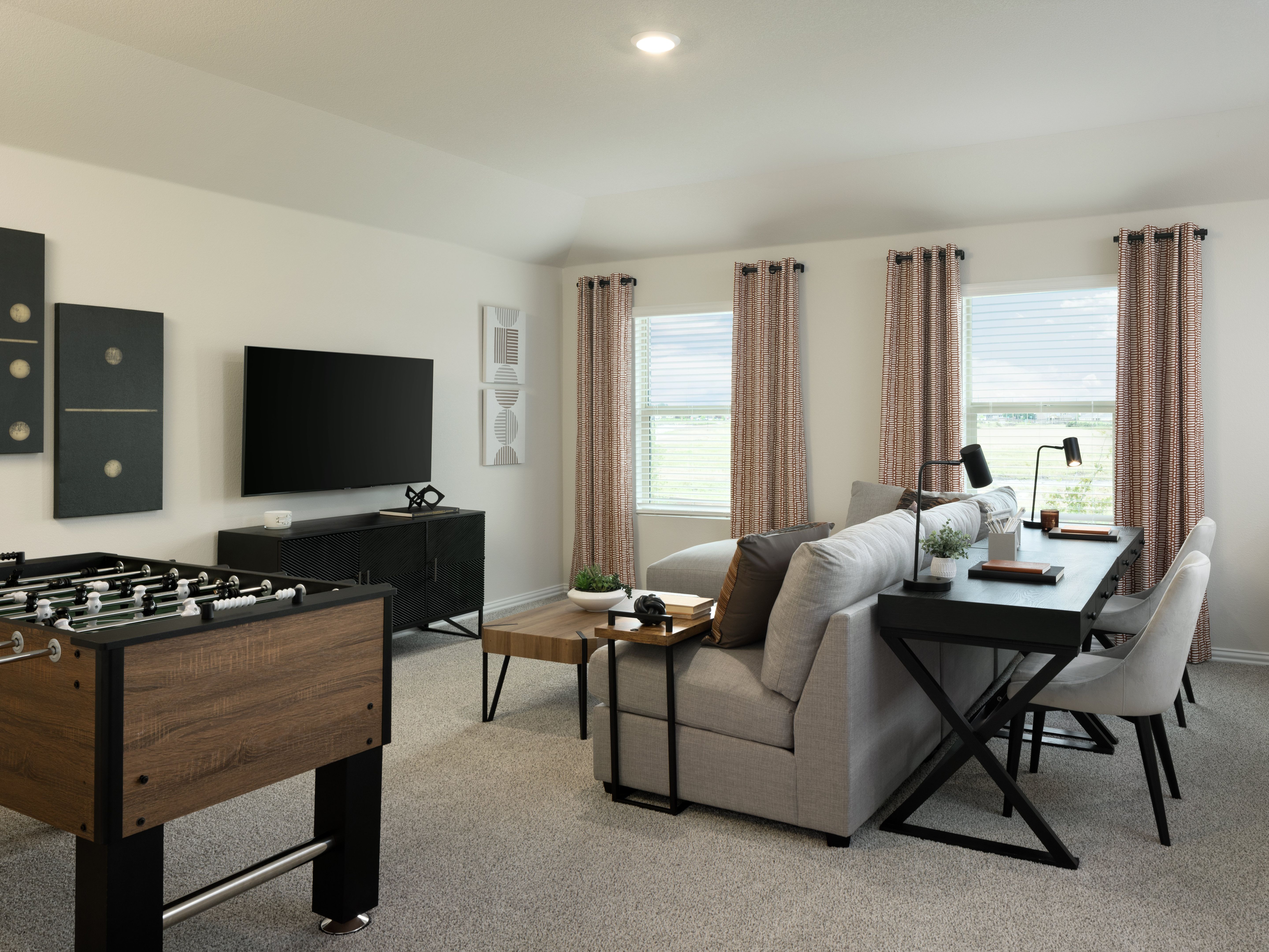 Enjoy entertaining in the upstairs game room