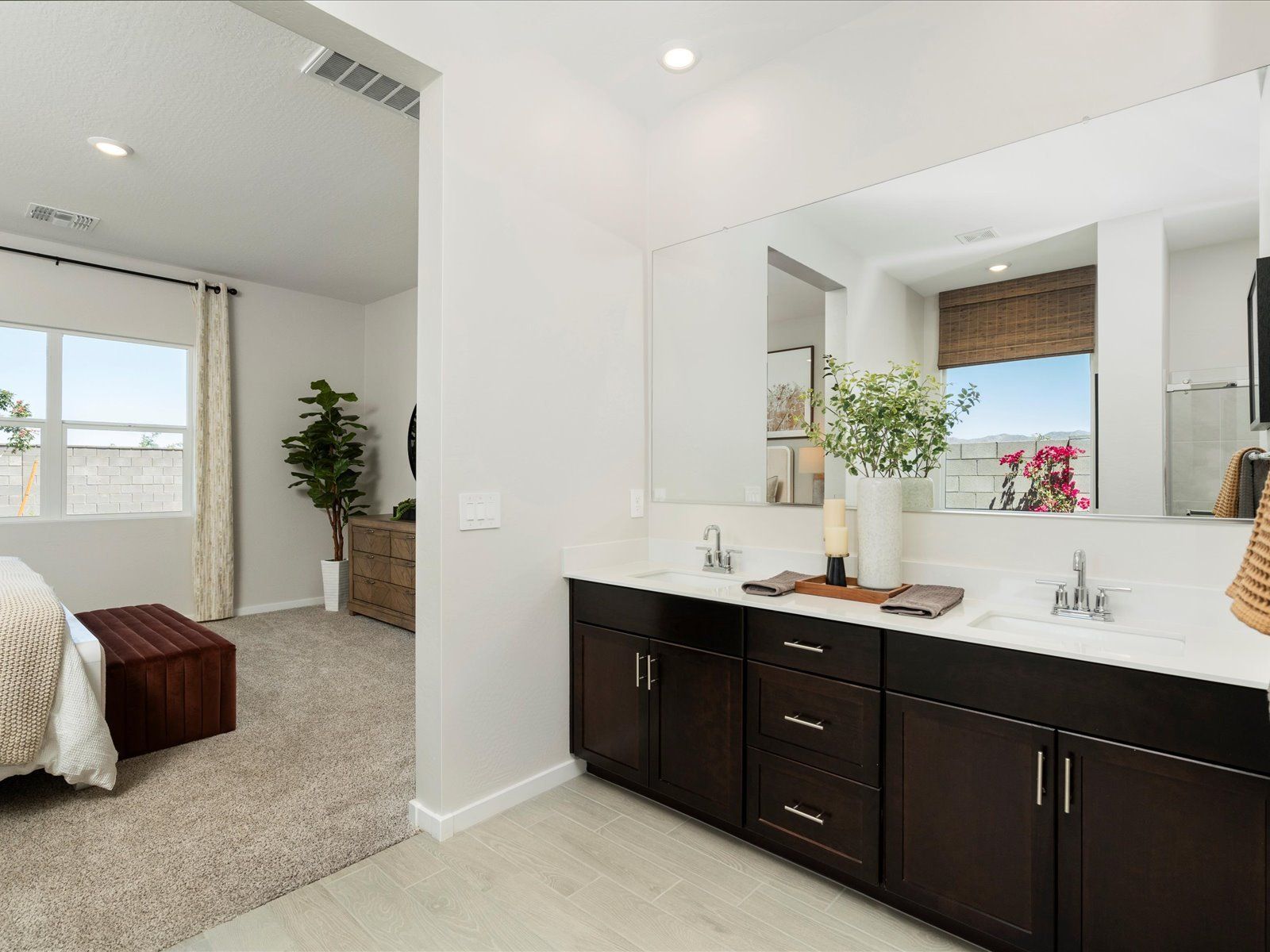 Primary Bath of Lennon Model Home at Abel Ranch