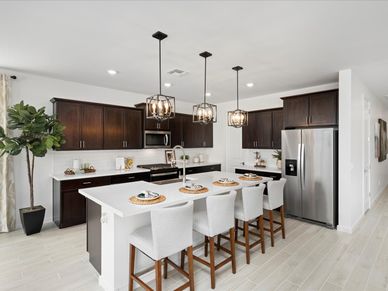 Kitchen in the Lark Floorplan at Mesquite Mountain Ranch