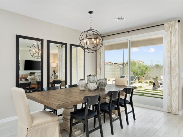 Dining Room in the Lark Floorplan at Mesquite Mountain Ranch