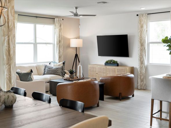 Living Area in the Lark Floorplan at Mesquite Mountain Ranch