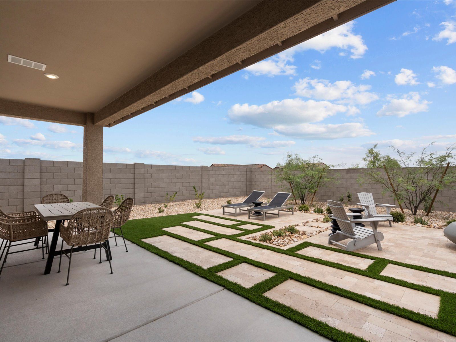Backyard in the Lark Floorplan at Mesquite Mountain Ranch