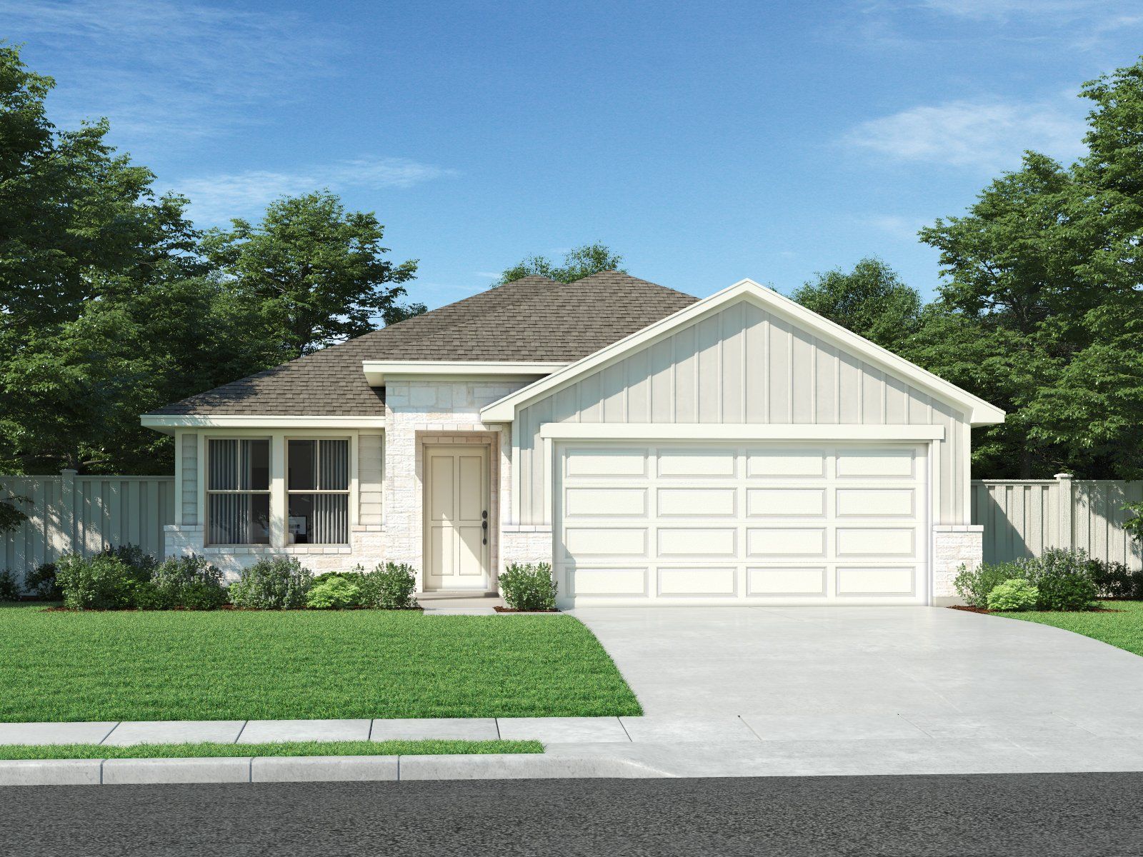 The Braman (810) Floorplan J Elevation Rendering