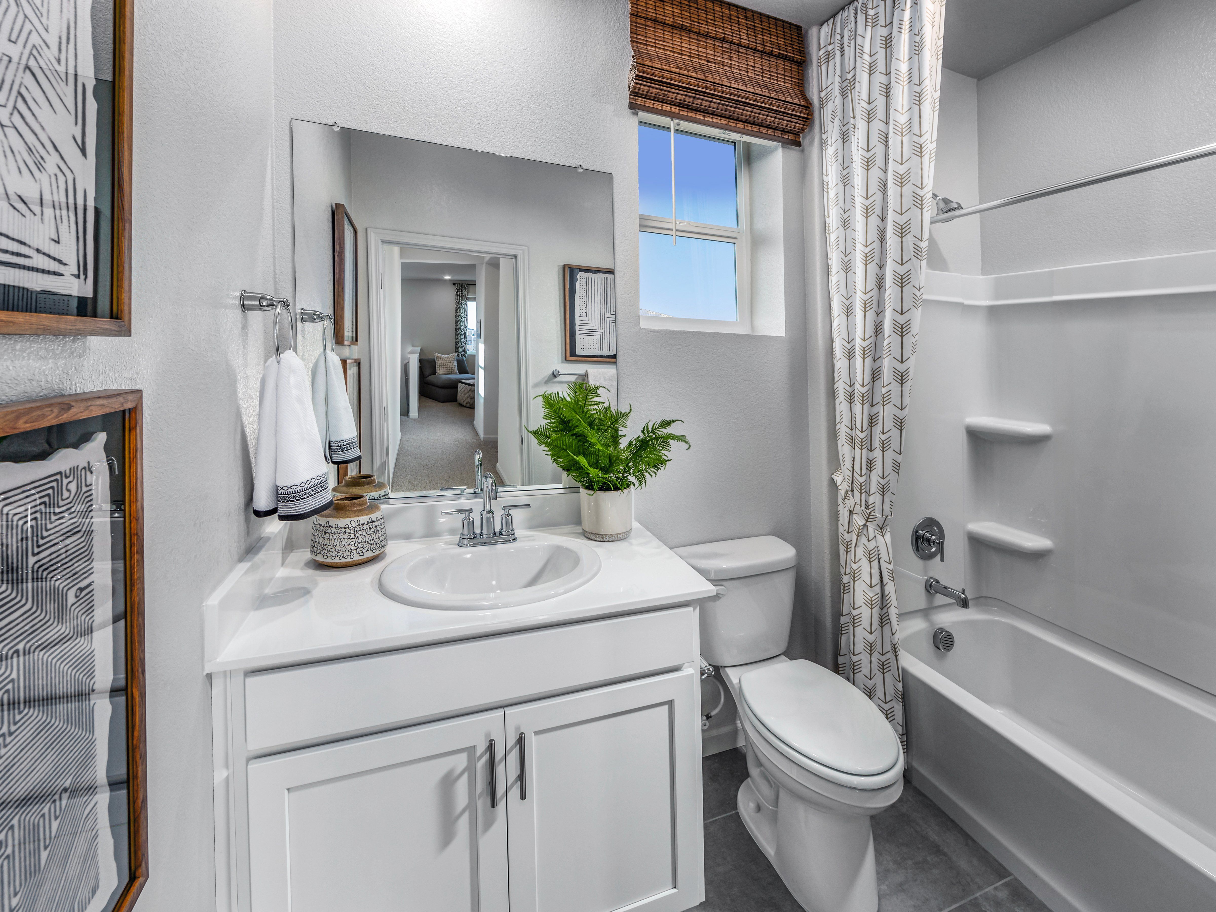 Bathroom in the 3522 floorplan at a Meritage Homes community in Vacaville, CA.