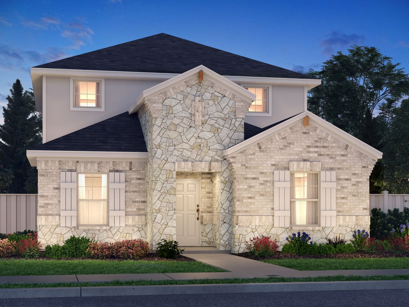 The Tahoe (780) Floorplan B Elevation Rendering