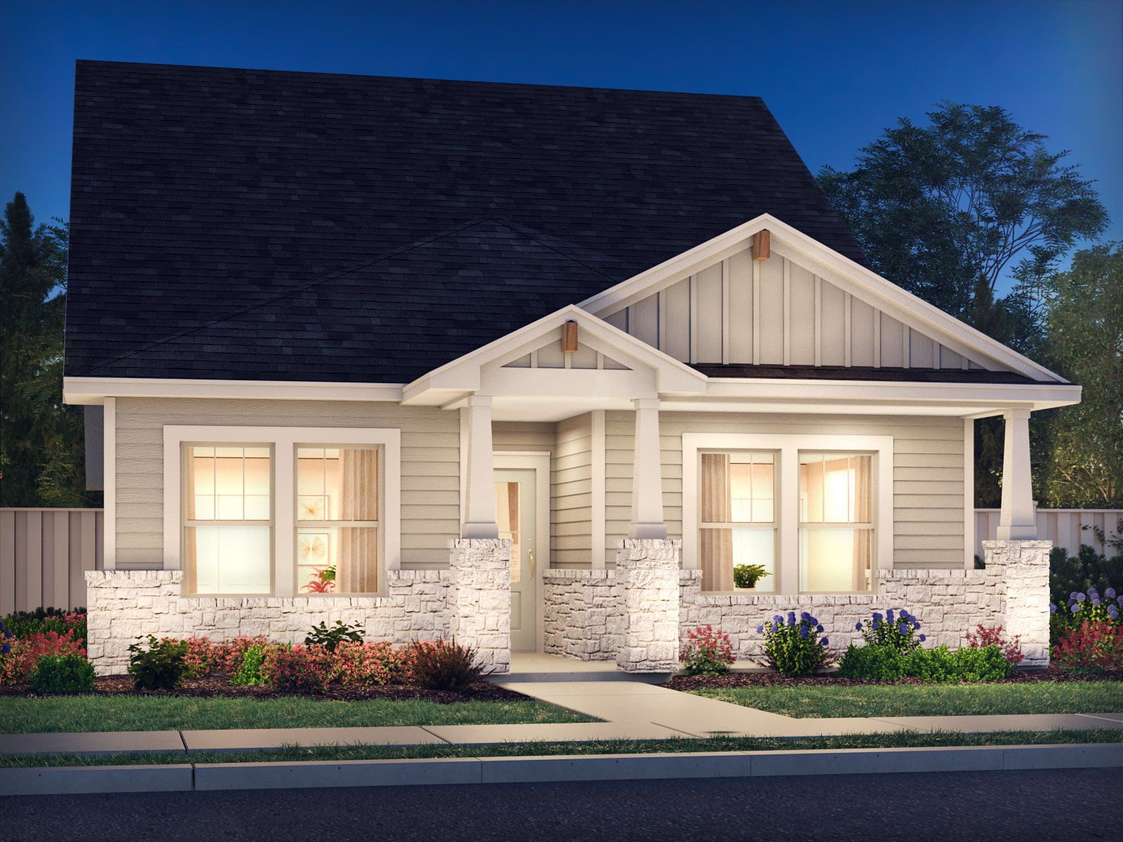 The Pike (772) Floorplan F Elevation Rendering