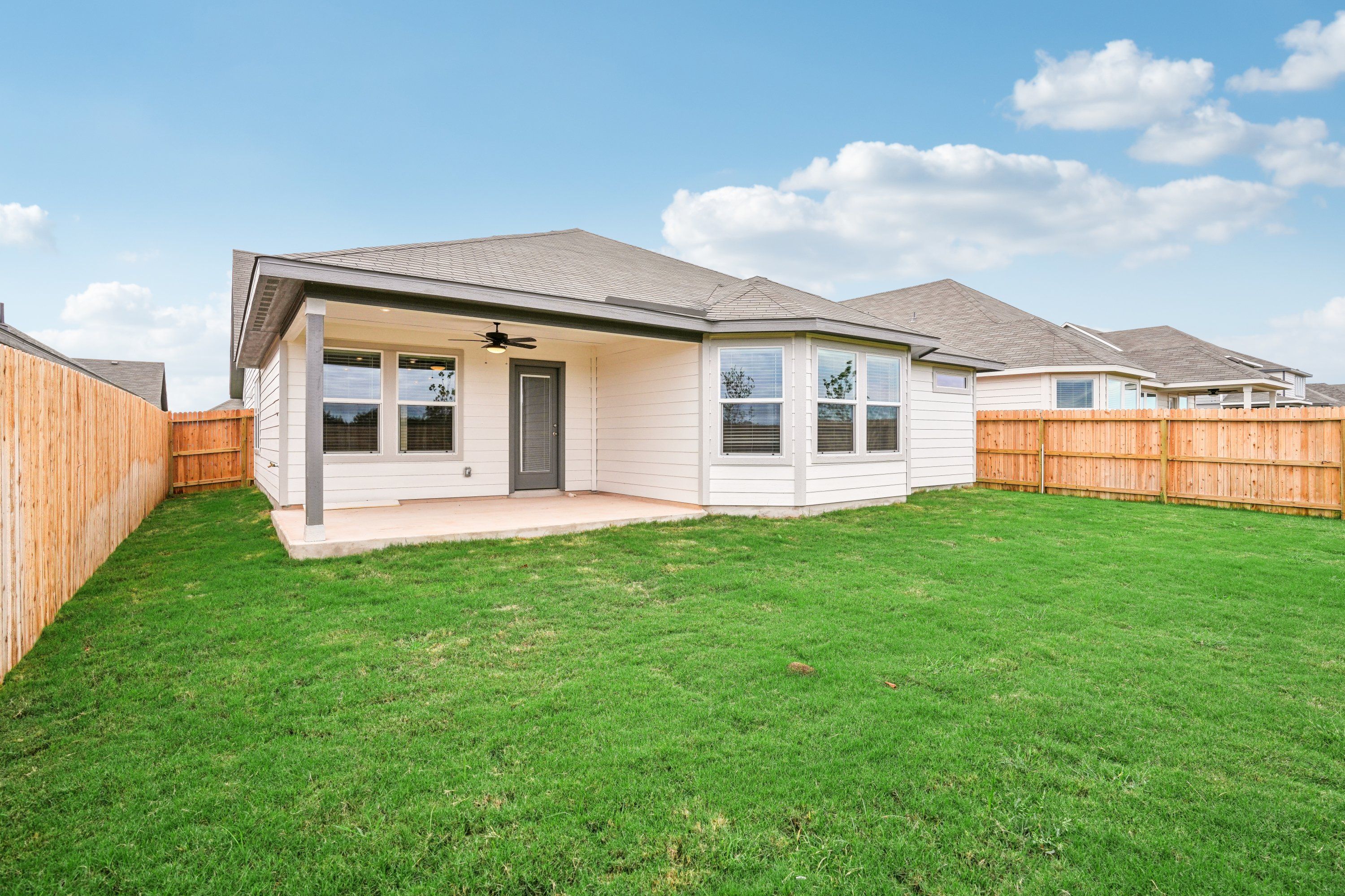 Back exterior of the Oleander floorplan at a Meritage Homes community.
