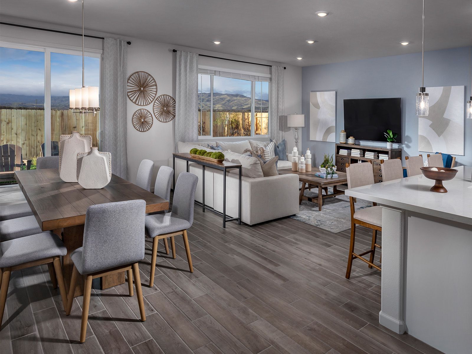 Great room at a Meritage Homes community in Winters, CA.