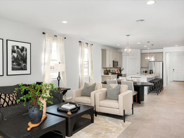 Hosting is a breeze with the great room open to the dining room and kitchen.