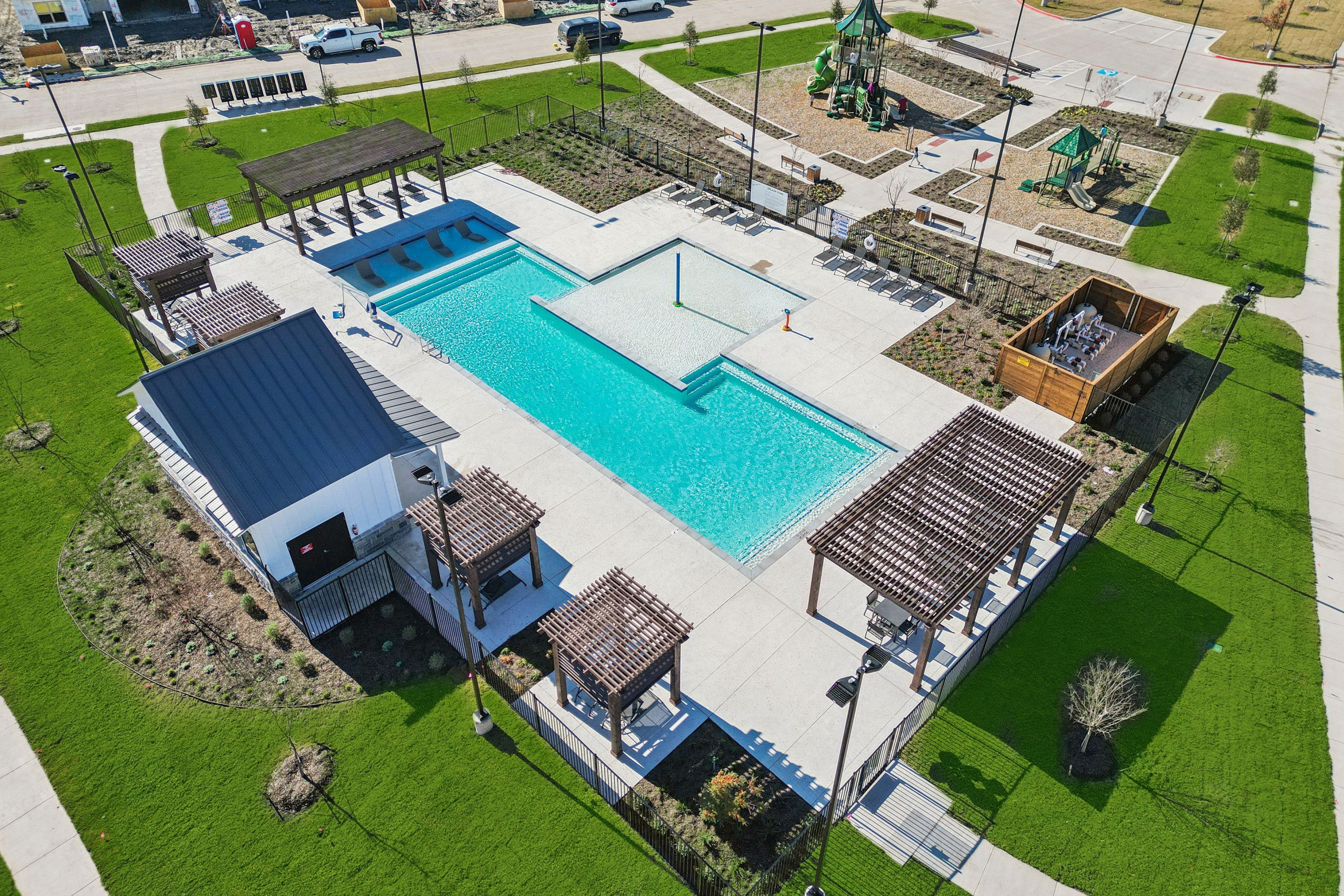 See the Trails of Lavon amenity center from new heights.