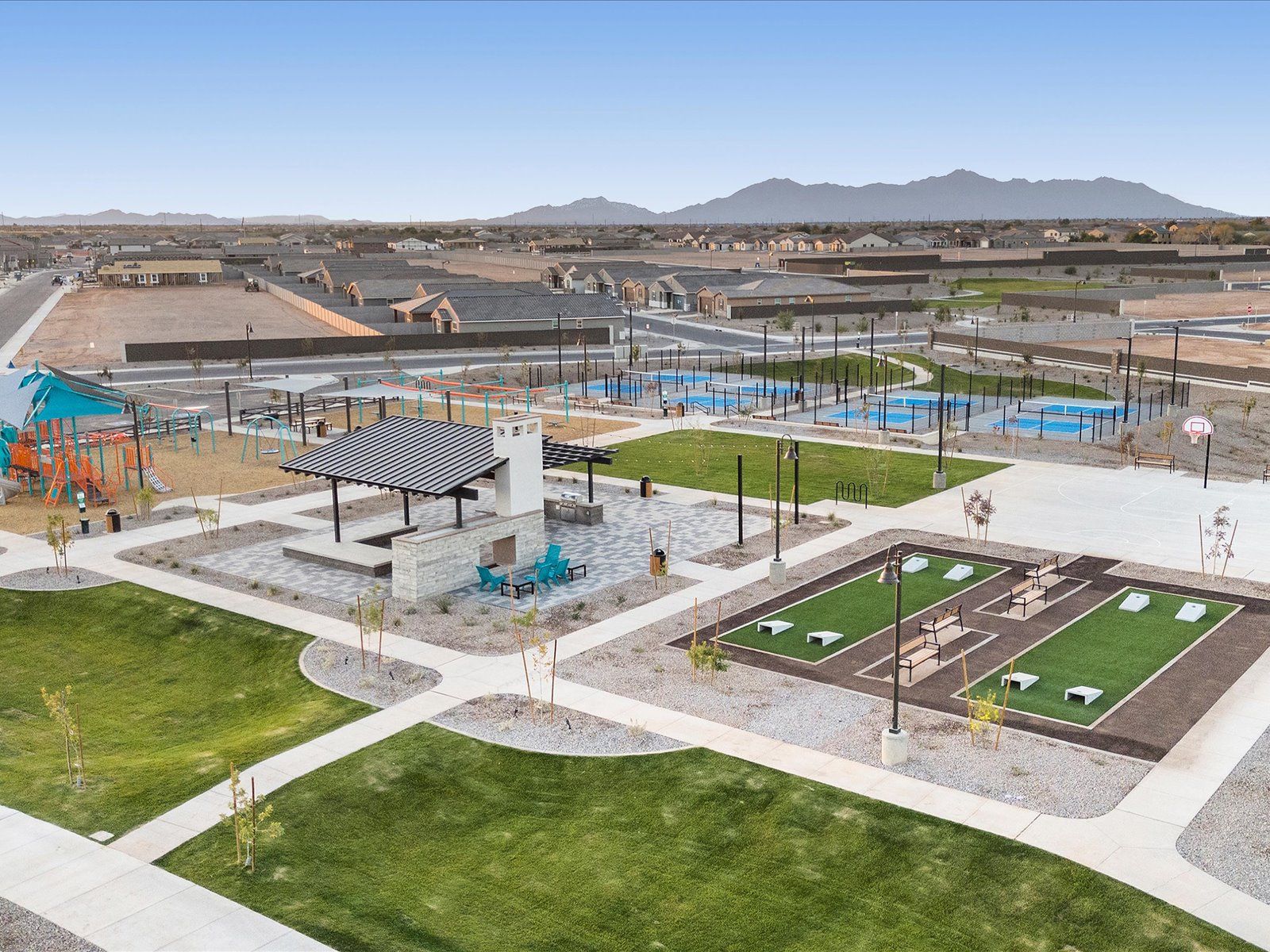 Drone View of Amenities at Rancho Mirage