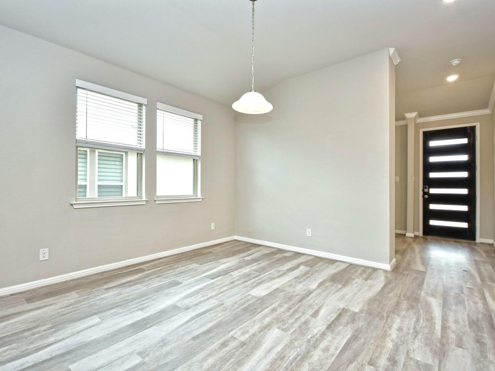 Dining room in the San Saba floorplan at a Meritage Homes community.
