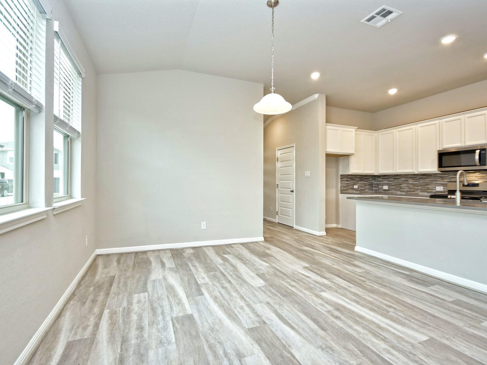 Dining room in the San Saba floorplan at a Meritage Homes community.