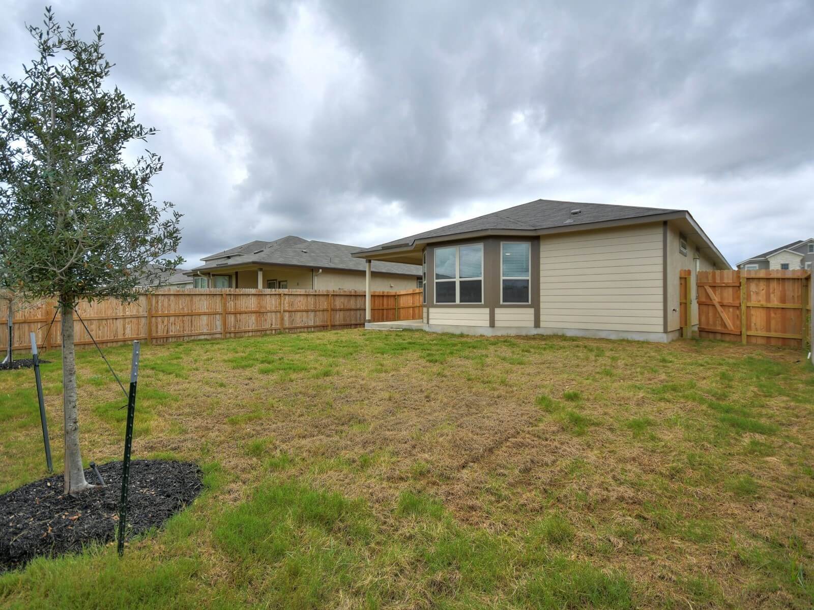 Back exterior of the San Saba floorplan at a Meritage Homes community.