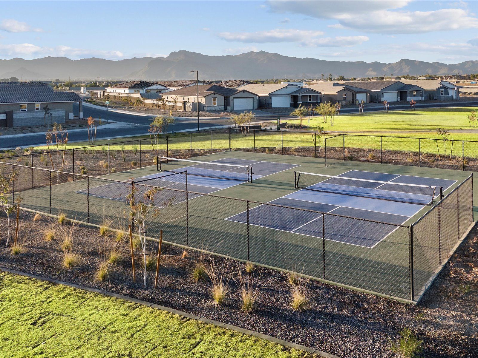 Drone View of Pickleball Courts at Abel Ranch