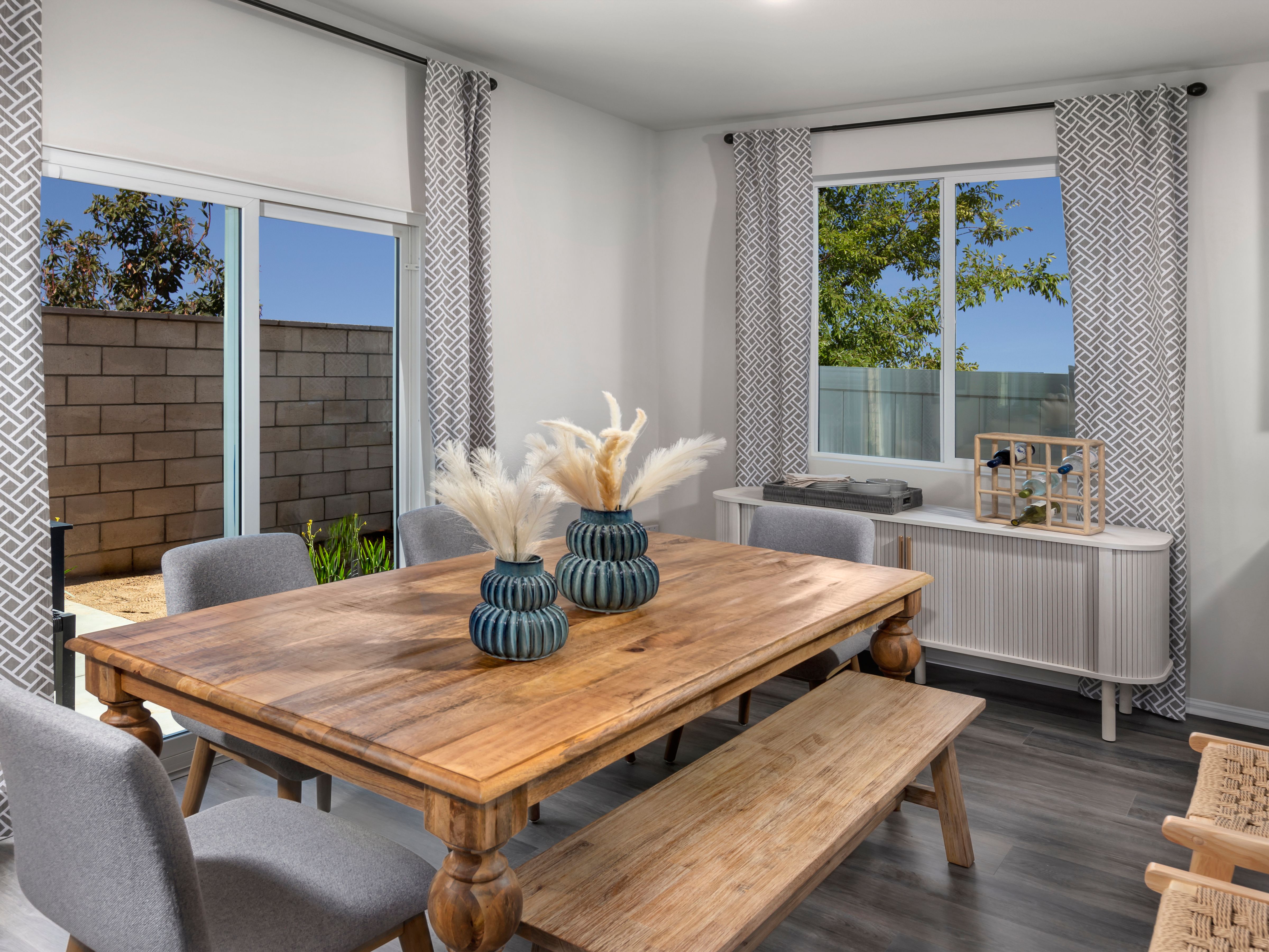 Dining room in the 3017 floorplan at a Meritage Homes community in Temecula, CA.
