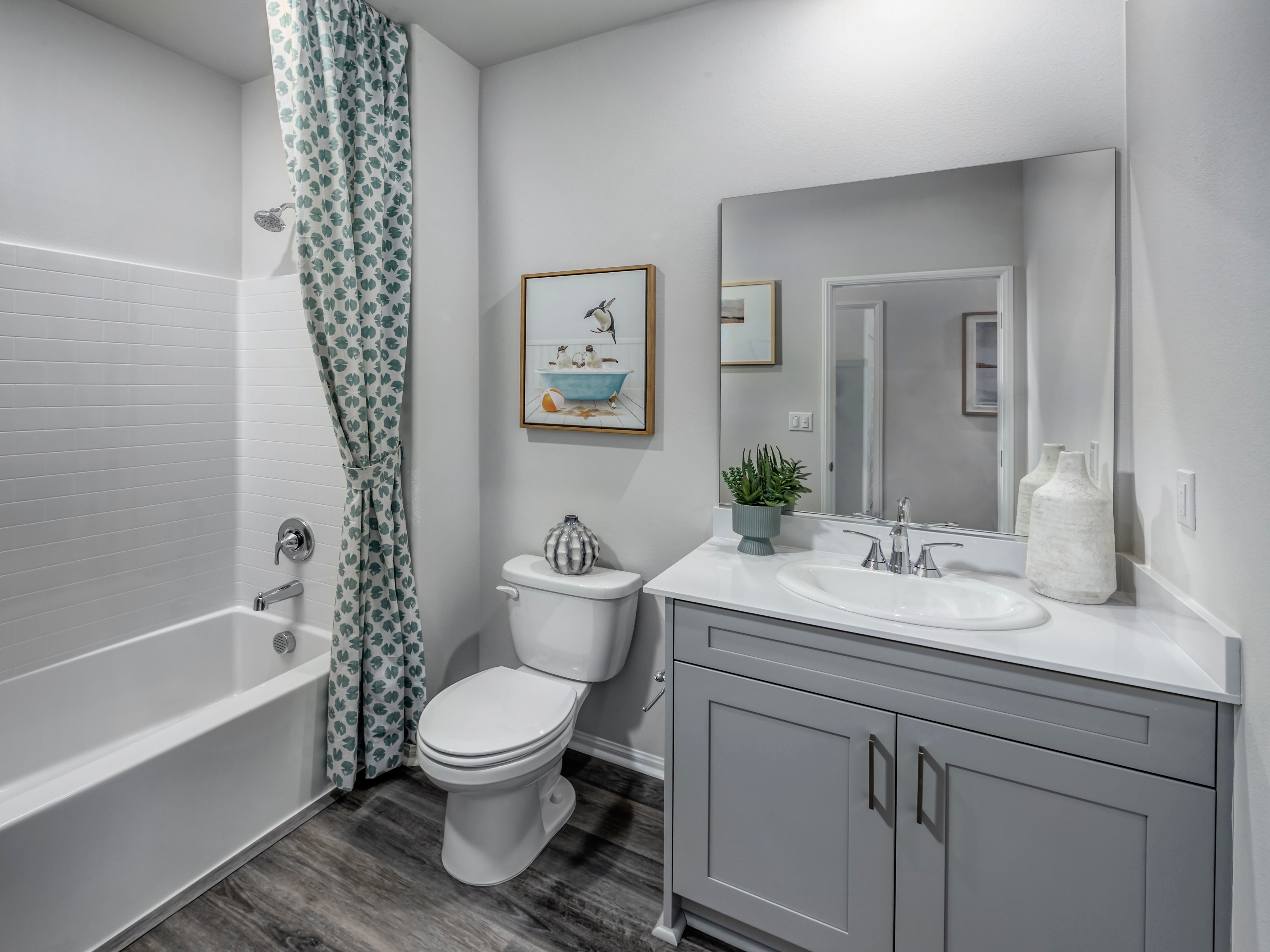 Bathroom in the 3017 floorplan at a Meritage Homes community in Temecula, CA.