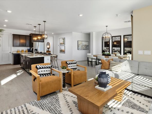 Living Area in Lark floorplan modeled at Allure Vista