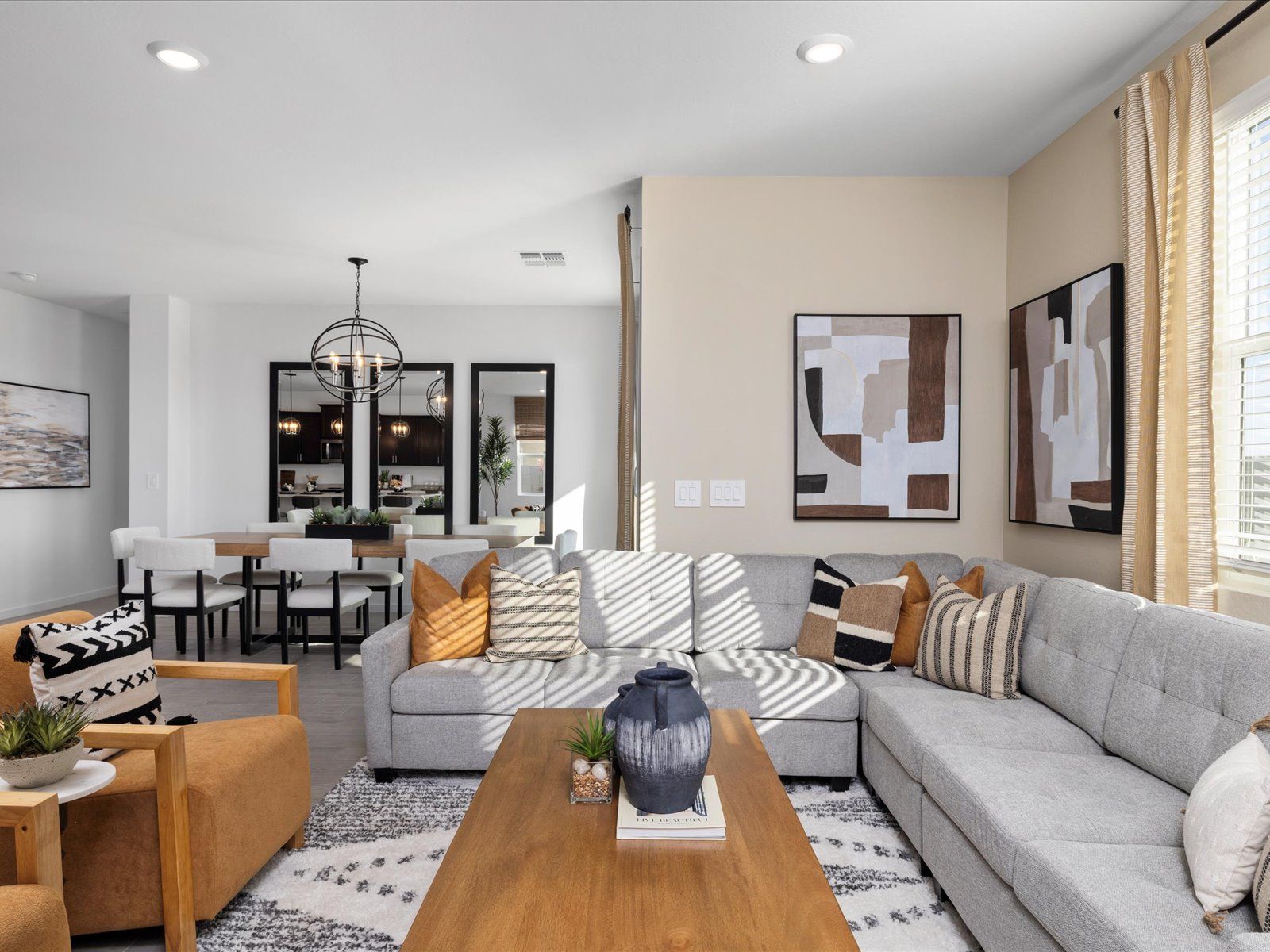 Living Area in Lark floorplan modeled at Allure Vista