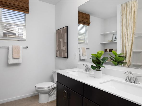 Secondary Bathroom in Lark Floorplan modeled at Allure Vista