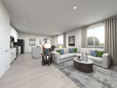 Great room in the Cyrus floorplan