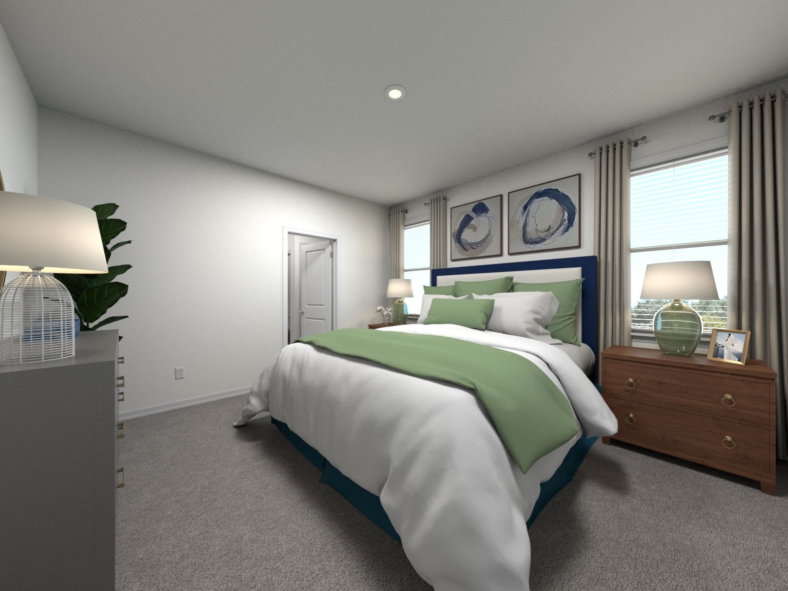 Primary bedroom in the Cyrus floorplan