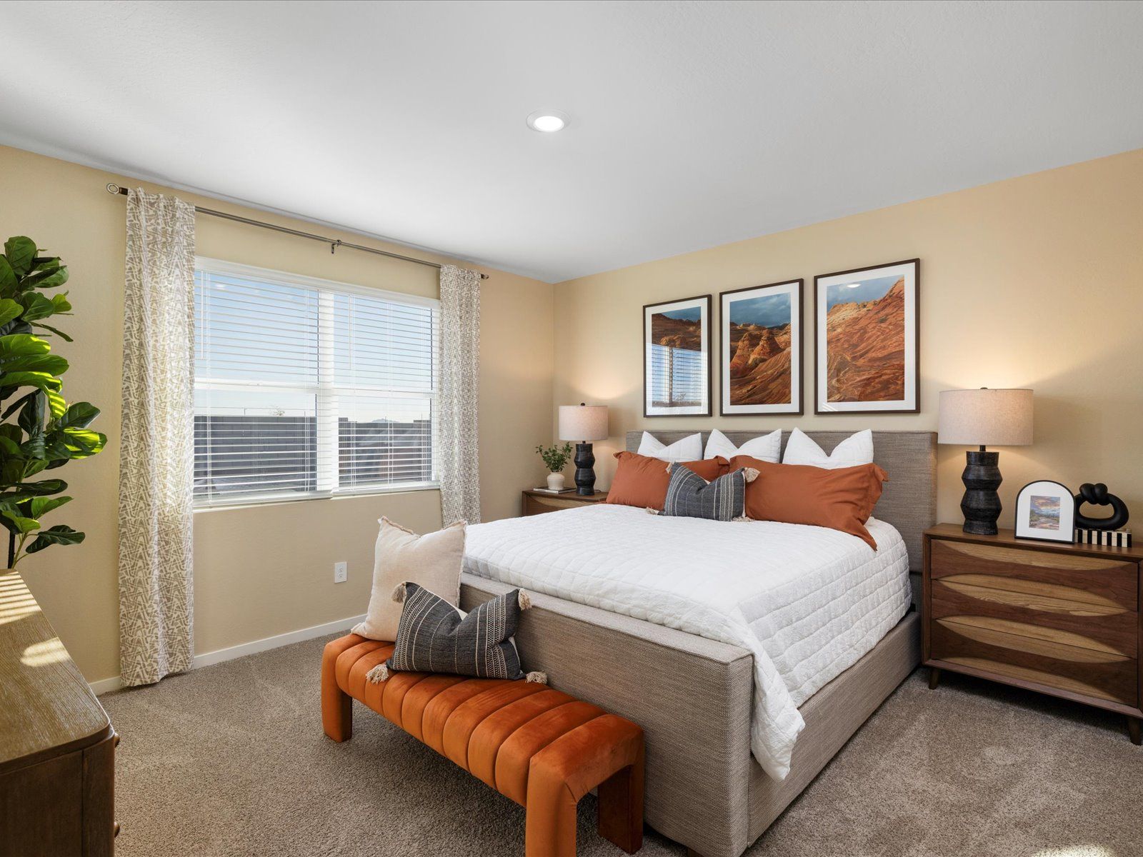 Primary Bedroom in Leslie Floorplan modeled at Allure Vista